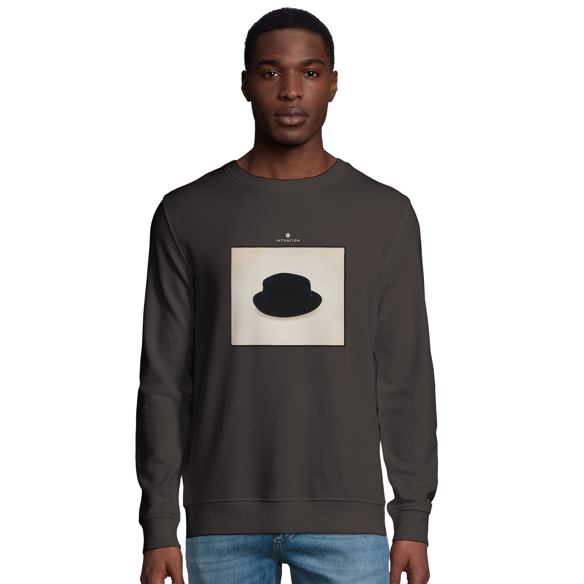 Freedom - "Hat On" Sweatshirt deep charcoal grey 3