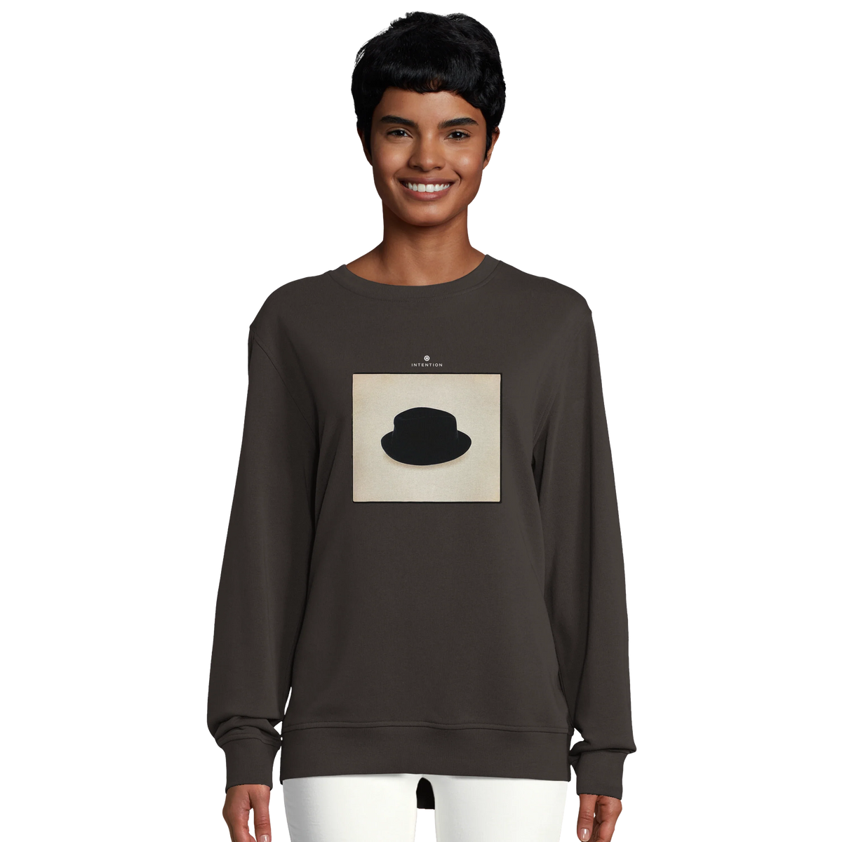 Freedom - "Hat On" Sweatshirt deep charcoal grey 5