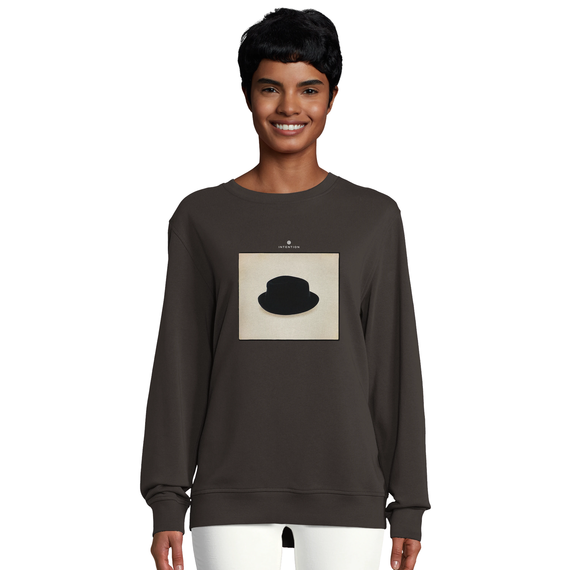 Freedom - "Hat On" Sweatshirt deep charcoal grey 5