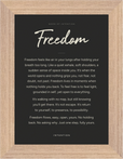 Freedom Word of Intention Framed print 13x18 cm / 5x7″ Wood frame Carbon paper