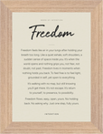 Freedom Word of Intention Framed print 13x18 cm / 5x7″ Wood frame Linen paper
