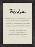 Freedom Word of Intention Framed print 21x29.7 cm / 8x12" Black frame Linen paper