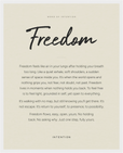 Freedom Word of Intention Framed print 40x50 cm / 16x20″ White frame Linen paper