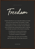 Freedom Word of Intention Framed print A1 (59.4 x 84.1  cm) Dark wood frame Carbon paper