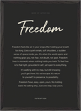Freedom Word of Intention Framed print A2 (42 x 59.4  cm) Black frame Carbon paper