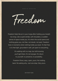 Freedom Word of Intention Framed print A2 (42 x 59.4  cm) Wood frame Carbon paper