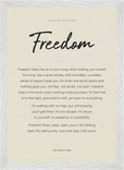 Freedom Word of Intention Framed print A3 (29.7 x 42  cm) White frame Linen paper