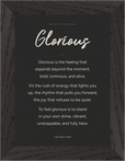 Glorious Word of Intention Framed print 13x18 cm / 5x7″ Black frame Carbon paper