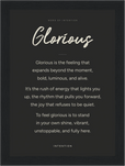 Glorious Word of Intention Framed print 13x18 cm / 5x7″ Black frame Carbon paper