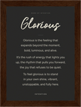 Glorious Word of Intention Framed print 13x18 cm / 5x7″ Dark wood frame Carbon paper