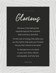 Glorious Word of Intention Framed print 13x18 cm / 5x7″ White frame Carbon paper