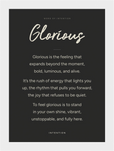 Glorious Word of Intention Framed print 13x18 cm / 5x7″ White frame Carbon paper