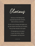 Glorious Word of Intention Framed print 13x18 cm / 5x7″ Wood frame Carbon paper