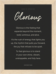 Glorious Word of Intention Framed print 13x18 cm / 5x7″ Wood frame Carbon paper
