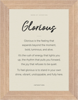 Glorious Word of Intention Framed print 13x18 cm / 5x7″ Wood frame Linen paper