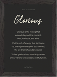 Glorious Word of Intention Framed print 21x29.7 cm / 8x12" Black frame Carbon paper