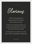 Glorious Word of Intention Framed print 21x29.7 cm / 8x12" White frame Carbon paper