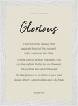 Glorious Word of Intention Framed print 21x29.7 cm / 8x12" White frame Linen paper