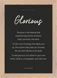 Glorious Word of Intention Framed print 21x29.7 cm / 8x12" Wood frame Carbon paper