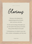 Glorious Word of Intention Framed print 21x29.7 cm / 8x12" Wood frame Linen paper