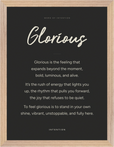 Glorious Word of Intention Framed print 30x40 cm / 12x16″ Wood frame Carbon paper