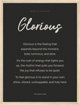 Glorious Word of Intention Framed print 30x40 cm / 12x16″ Wood frame Carbon paper