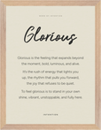 Glorious Word of Intention Framed print 30x40 cm / 12x16″ Wood frame Linen paper