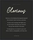 Glorious Word of Intention Framed print 40x50 cm / 16x20″ Black frame Carbon paper