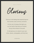Glorious Word of Intention Framed print 40x50 cm / 16x20″ Black frame Linen paper