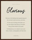 Glorious Word of Intention Framed print 40x50 cm / 16x20″ Dark wood frame Linen paper