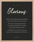 Glorious Word of Intention Framed print 40x50 cm / 16x20″ Wood frame Carbon paper