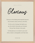 Glorious Word of Intention Framed print 40x50 cm / 16x20″ Wood frame Linen paper