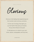 Glorious Word of Intention Framed print 40x50 cm / 16x20″ Wood frame Linen paper