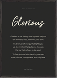 Glorious Word of Intention Framed print 50x70 cm / 20x28″ Black frame Carbon paper