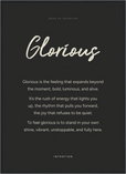 Glorious Word of Intention Framed print 50x70 cm / 20x28″ Black frame Carbon paper