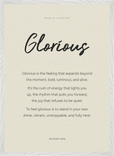Glorious Word of Intention Framed print 50x70 cm / 20x28″ White frame Linen paper
