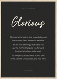 Glorious Word of Intention Framed print 50x70 cm / 20x28″ Wood frame Carbon paper