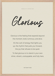 Glorious Word of Intention Framed print 50x70 cm / 20x28″ Wood frame Linen paper