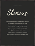 Glorious Word of Intention Framed print 60x80 cm / 24x32″ Black frame Carbon paper