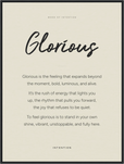 Glorious Word of Intention Framed print 60x80 cm / 24x32″ Black frame Linen paper