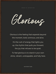 Glorious Word of Intention Framed print 60x80 cm / 24x32″ Dark wood frame Carbon paper