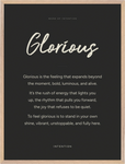 Glorious Word of Intention Framed print 60x80 cm / 24x32″ Wood frame Carbon paper