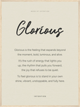 Glorious Word of Intention Framed print 60x80 cm / 24x32″ Wood frame Linen paper