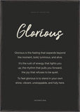 Glorious Word of Intention Framed print 70x100 cm / 28x40″ Black frame Carbon paper