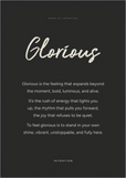 Glorious Word of Intention Framed print 70x100 cm / 28x40″ Black frame Carbon paper