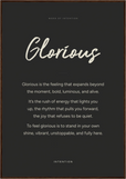 Glorious Word of Intention Framed print 70x100 cm / 28x40″ Dark wood frame Carbon paper