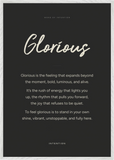 Glorious Word of Intention Framed print 70x100 cm / 28x40″ White frame Carbon paper