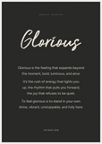 Glorious Word of Intention Framed print 70x100 cm / 28x40″ White frame Carbon paper