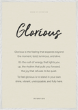 Glorious Word of Intention Framed print 70x100 cm / 28x40″ White frame Linen paper