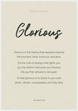 Glorious Word of Intention Framed print 70x100 cm / 28x40″ White frame Linen paper